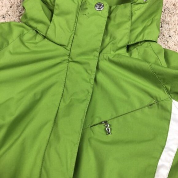 ZEROXPOSUR Medium Women’s Winter Jacket Green White Full Zip Fur Lined SOFT - Picture 6 of 11